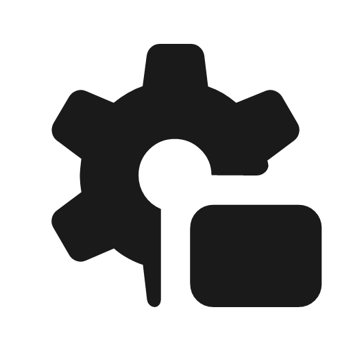 Settings screen rounded icon, rounded style, from Material Symbols Light