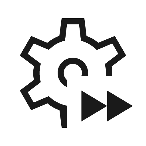 Settings timelapse outline icon, outline style, from Material Symbols Light
