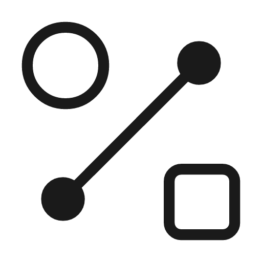 Shape line outline icon, outline style, from Material Symbols Light