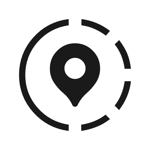 Share location icon, solid style, from Material Symbols Light