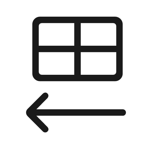 Sheets rtl outline rounded icon, rounded style, from Material Symbols Light