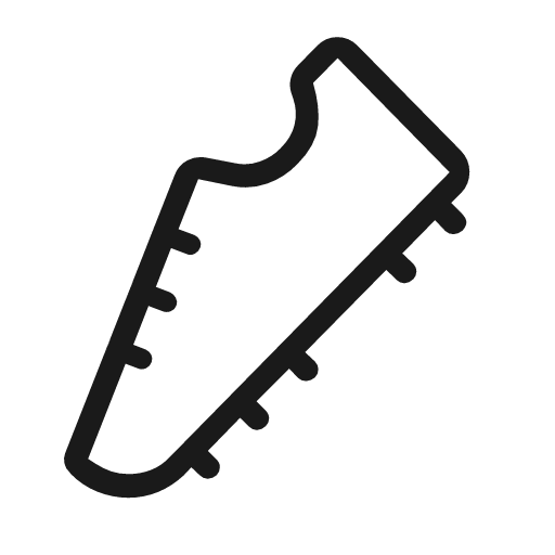Shoe cleats outline icon, outline style, from Material Symbols Light