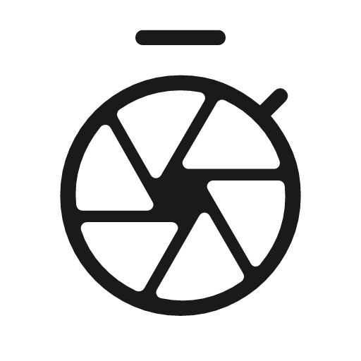 Shutter speed outline rounded icon, rounded style, from Material Symbols Light