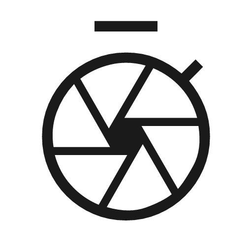 Shutter speed outline icon, outline style, from Material Symbols Light