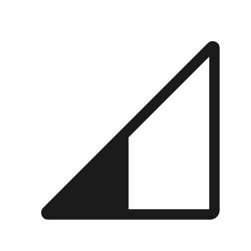 Signal cellular 2 bar rounded icon, rounded style, from Material Symbols Light
