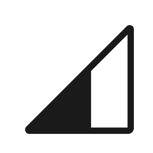 Signal cellular 3 bar rounded icon, rounded style, from Material Symbols Light