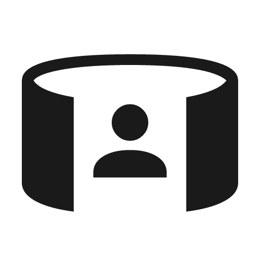 Simulation icon, solid style, from Material Symbols Light