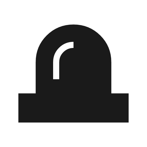 Siren sharp icon, sharp-cornered style, from Material Symbols Light