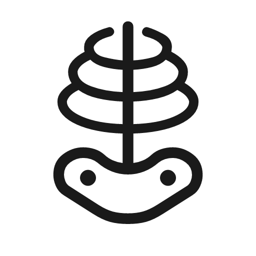 Skeleton outline rounded icon, rounded style, from Material Symbols Light