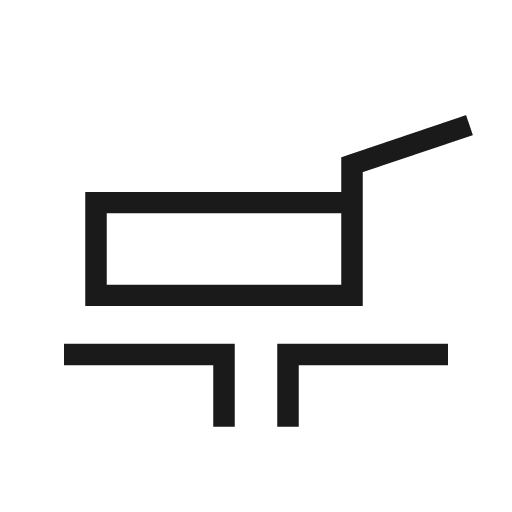 Skillet cooktop outline sharp icon, sharp-cornered style, from Material Symbols Light