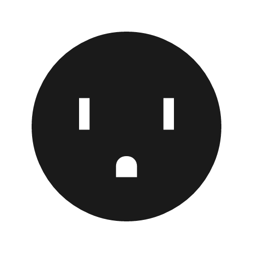 Smart outlet icon, solid style, from Material Symbols Light