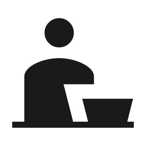 Solo dining sharp icon, sharp-cornered style, from Material Symbols Light