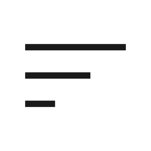 Sort icon, solid style, from Material Symbols Light