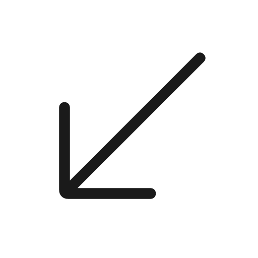 South west rounded icon, rounded style, from Material Symbols Light