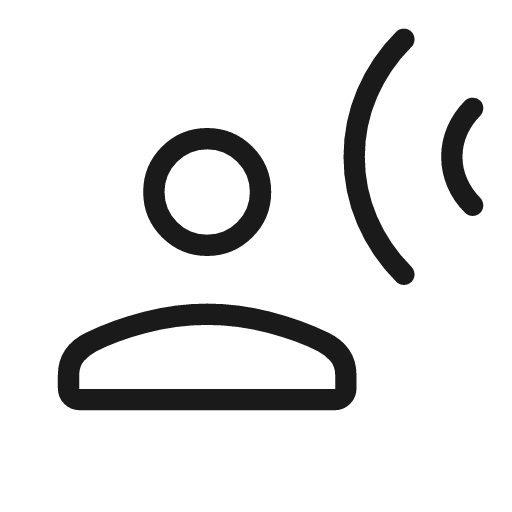 Spatial audio off outline rounded icon, rounded style, from Material Symbols Light
