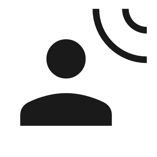 Spatial audio icon, solid style, from Material Symbols Light