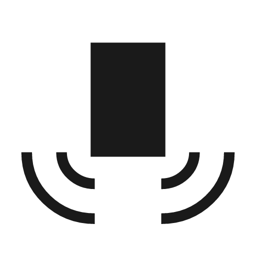 Spatial speaker sharp icon, sharp-cornered style, from Material Symbols Light