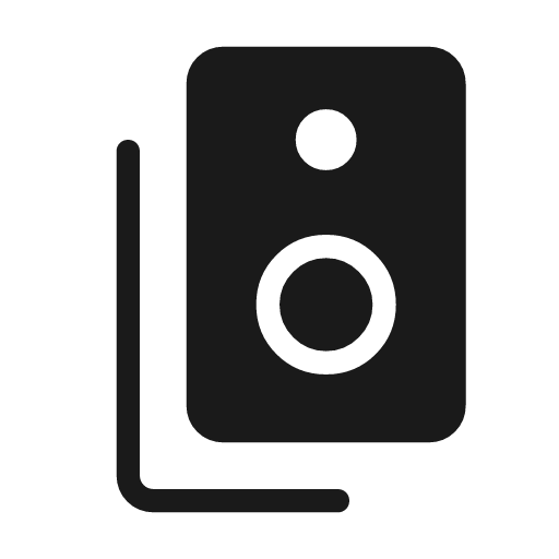 Speaker group rounded icon, rounded style, from Material Symbols Light