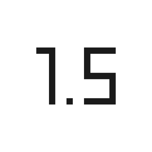Speed 1 5 sharp icon, sharp-cornered style, from Material Symbols Light
