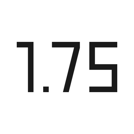 Speed 1 75 outline sharp icon, sharp-cornered style, from Material Symbols Light