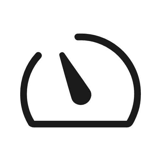 Speed 3 outline rounded icon, rounded style, from Material Symbols Light