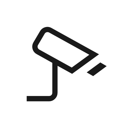 Speed camera outline icon, outline style, from Material Symbols Light