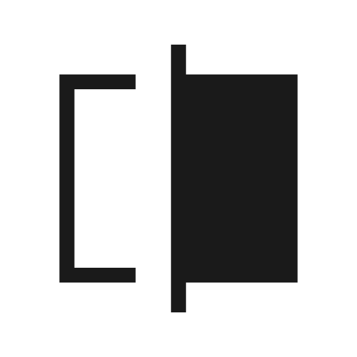 Split scene right outline sharp icon, sharp-cornered style, from Material Symbols Light
