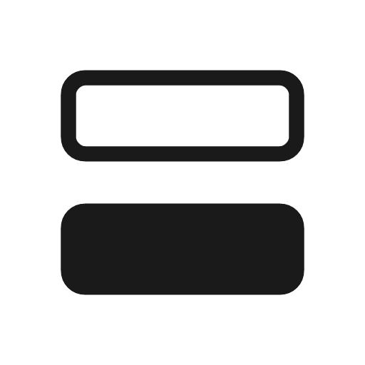 Splitscreen bottom icon, solid style, from Material Symbols Light
