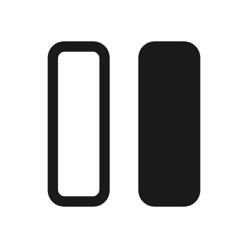 Splitscreen right icon, solid style, from Material Symbols Light