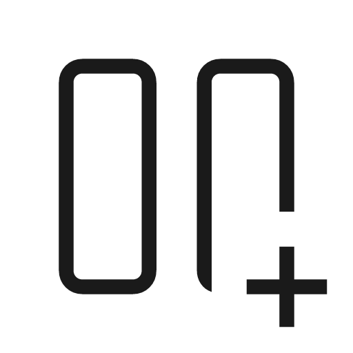 Splitscreen vertical add outline icon, outline style, from Material Symbols Light