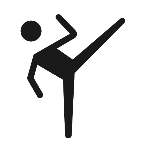 Sports martial arts rounded icon, rounded style, from Material Symbols Light