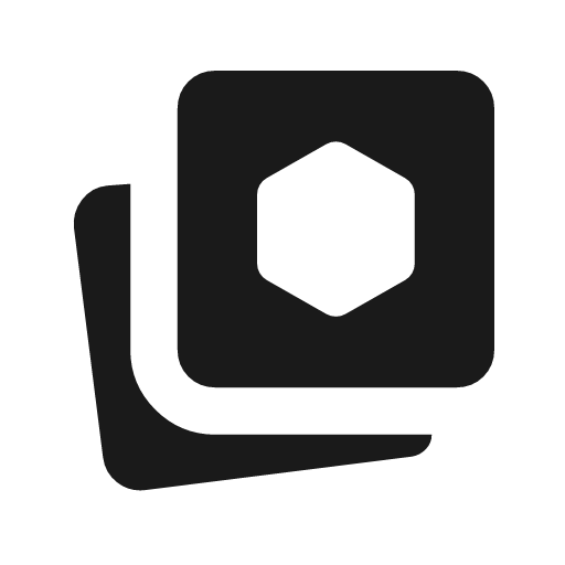 Stack hexagon rounded icon, rounded style, from Material Symbols Light
