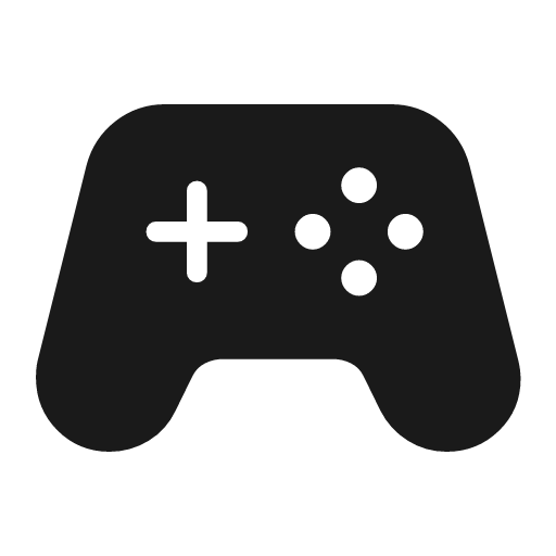 Stadia controller icon, solid style, from Material Symbols Light