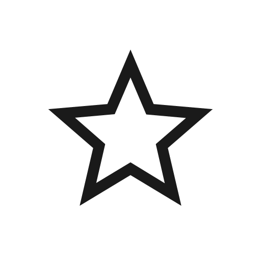 Star outline icon, outline style, from Material Symbols Light