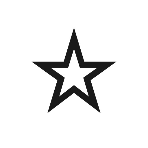 Star rate outline icon, outline style, from Material Symbols Light