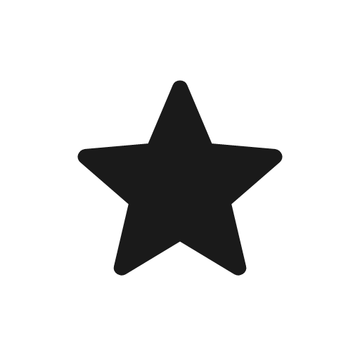 Star rounded icon, rounded style, from Material Symbols Light