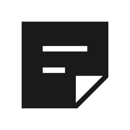 Sticky note 2 sharp icon, sharp-cornered style, from Material Symbols Light