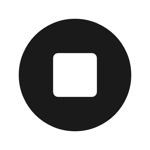 Stop circle rounded icon, rounded style, from Material Symbols Light