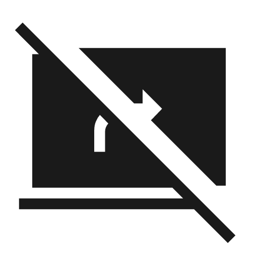 Stop screen share sharp icon, sharp-cornered style, from Material Symbols Light
