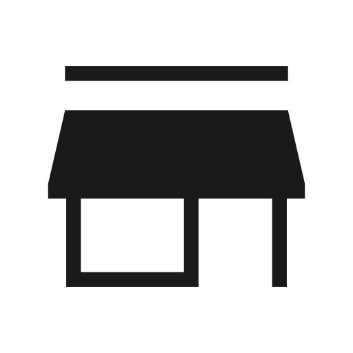 Store icon, solid style, from Material Symbols Light