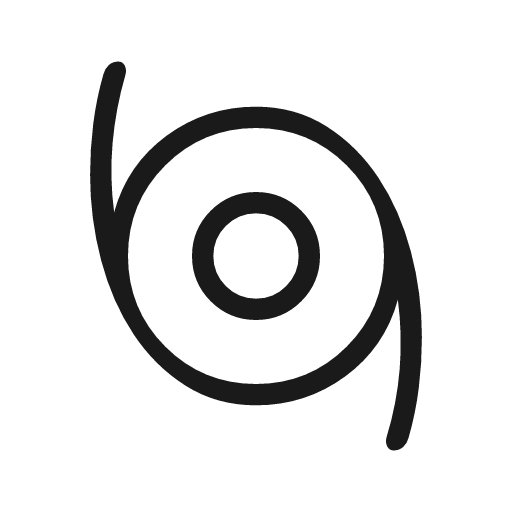 Storm outline rounded icon, rounded style, from Material Symbols Light