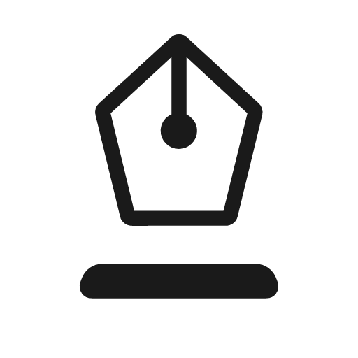 Stylus fountain pen outline rounded icon, rounded style, from Material Symbols Light