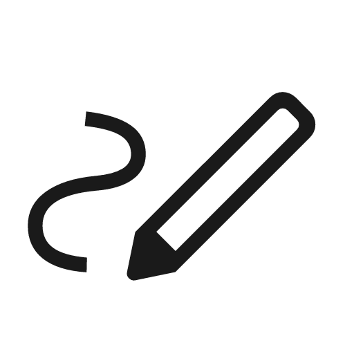 Stylus note outline icon, outline style, from Material Symbols Light