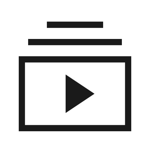 Subscriptions outline sharp icon, sharp-cornered style, from Material Symbols Light