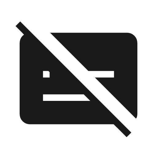 Subtitles off icon, solid style, from Material Symbols Light