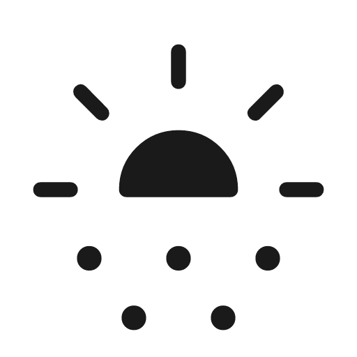 Sunny snowing rounded icon, rounded style, from Material Symbols Light