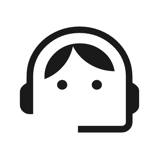 Support agent icon, solid style, from Material Symbols Light