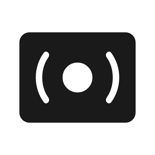 Surround sound rounded icon, rounded style, from Material Symbols Light