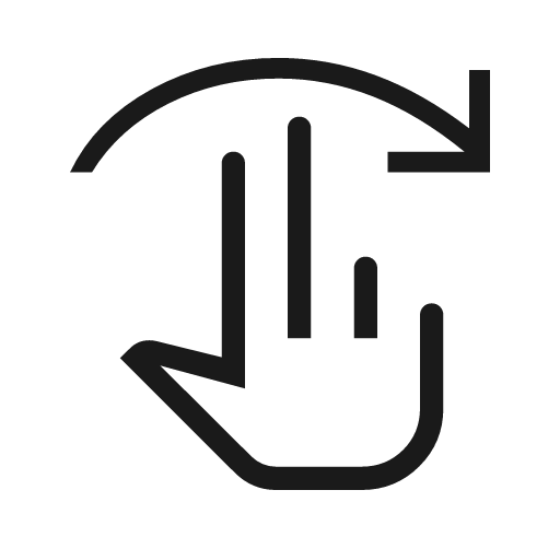 Swipe right 2 outline icon, outline style, from Material Symbols Light