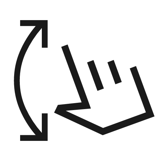 Swipe vertical outline sharp icon, sharp-cornered style, from Material Symbols Light